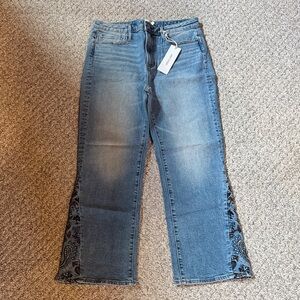 DRIFTWOOD Jeans Ankle Flare Leg Jeans- Moody Paisley